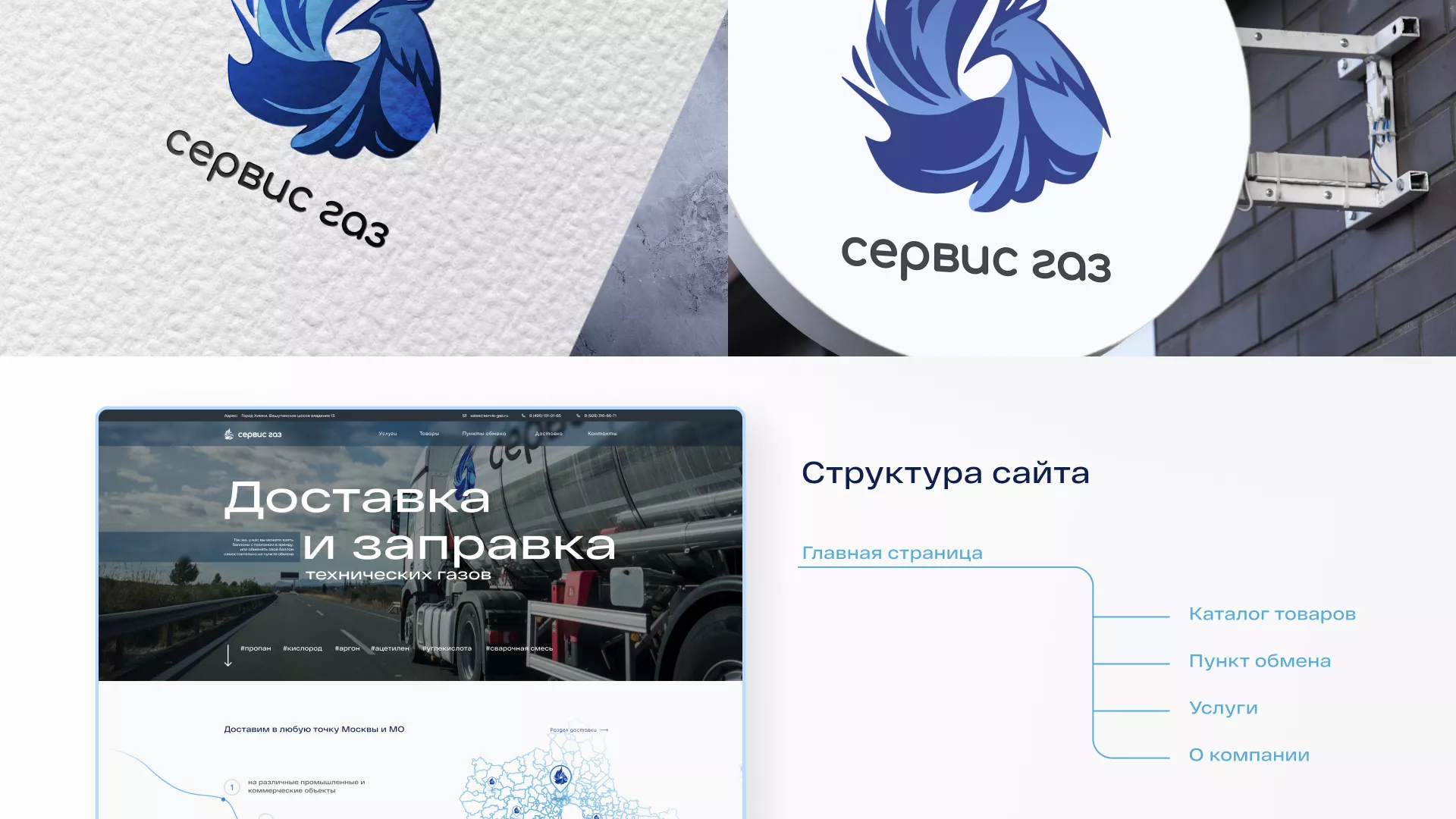 Создание сайта компании «Сервис газ» в Голицыно