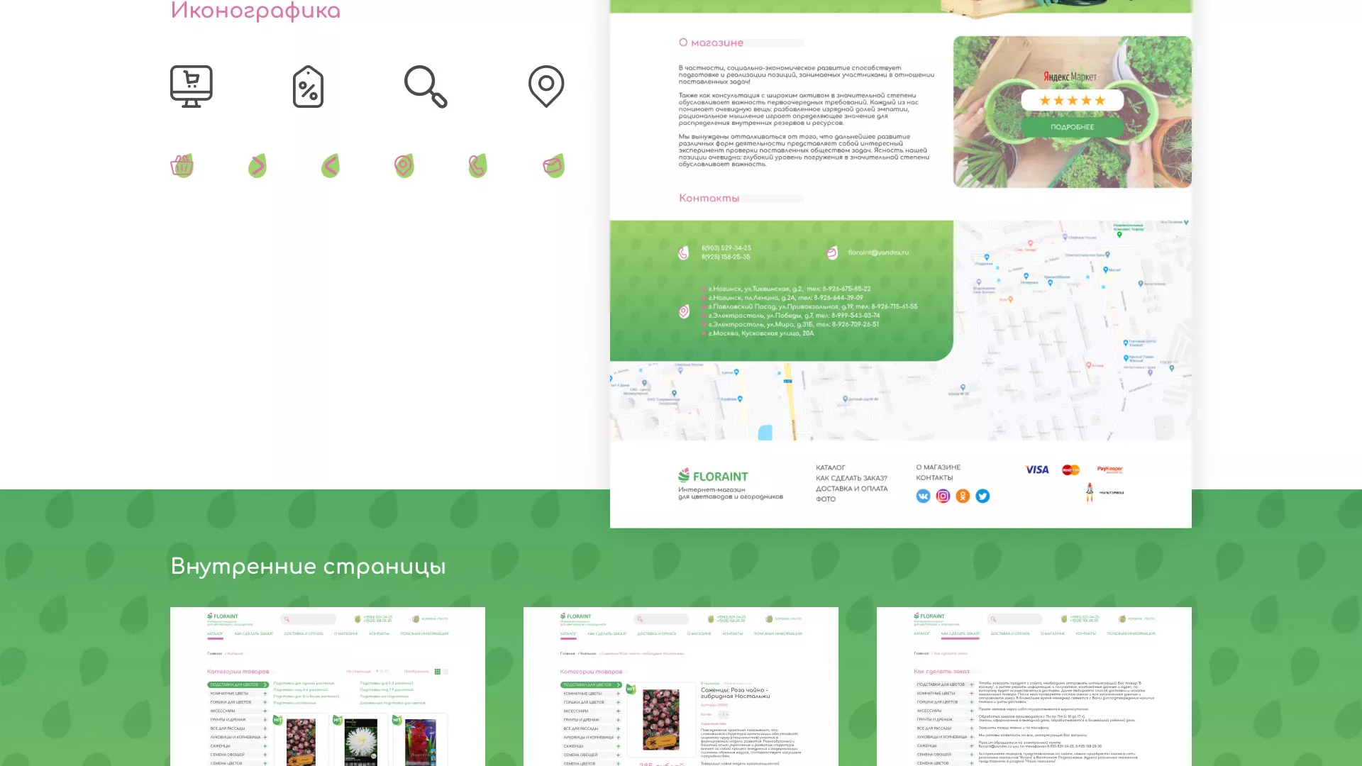 Создание логотипа и интернет-магазина «FLORAINT» в Голицыно